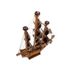 Vintage Sailing Ship Model Wooden Junk Boat Vessel Nautical Home Decor