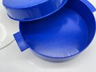 9  Blue Tupperware Microwave Steamer Dish Strainer Rice Vegetable Cooker  3066