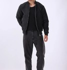 Men s Cotton Fleece Jacket Full Zip Warm Heavyweight Casual Winter Coat Hoodie