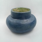 Antique Art Pottery Vase Matte Blue Signed St 1912 Ultra Rare
