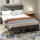 Twin Full Queen Size Bed Frame metal Platform Bed Frame With Headboard