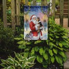 Caroline s Treasures Sheltie With Santa Claus Garden Flag Fnt1080gf
