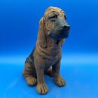 Vintage 1993  Figurine Of A Bloodhound Dog Signed By Artist T C Schoch