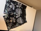 Speedo Tech Volley Men s Swim Shorts L Black Floral Tropical Upf 50  Stretch
