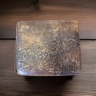      Vintage Hand-tooled Genuine Leather Wallet     1950s   1970s     Tooled Western   