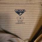 Nwot Condor Mens Med Tan Short Sleeve Combat Shirt Tactical Quarter Zip