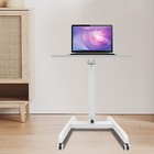 Laptop Rolling Desk Height   Angle Adjustable Freestanding Mobile Table Bed Side