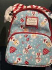 Disney Loungefly Christmas Holiday Snowman Mickey Minnie  Backpack   Ears Set