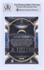 Justin Herbert Chargers Signed 2020 Panini Select  44 Beckett 9 10 Rookie Card
