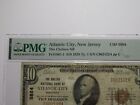  10 1929 Atlantic City New Jersey Nj National Currency Bank Note Bill  5884 Pmg