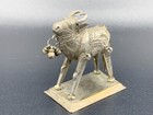 Solid Silver Ox Brahman Bull Miniature Figure South Indian Hindu Tamil Nandi 20g