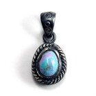 Native American Indian Turquoise Silver 925 Pendant Top - Goodvibrations