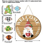 Interchangeable Welcome Sign For Front Door  30 Pcs Seasonal Gnome Wooden 