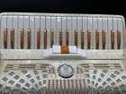 Enrico Roselli Accordion 50 s Era Ivory And Gold Glittered Finish 17    Italy
