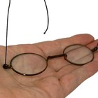 Eyeglasses Gold Filled Oval Rimless Wrap Around Wire Spectacles Vintage Prop Vtg