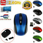 2 4ghz Wireless Optical Mouse Mice Usb Receiver Fit Pc Laptop Computer Black