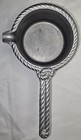 Vintage Rwp Wilton Co Armetale Pewter Rope Handle Sauce Pot Grillware Pour Spout