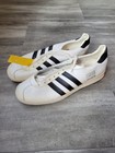 Unworn Adidas Olympia Men   s Lace Up Striped Sneaker 1970s Made In Germany