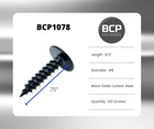 100 Qty 8 X 3 4 Black Phillips Modified Truss Head Wood Screws Bcp107