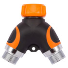 Giraffe Tools Garden Hose Splitter 2 Way Heavy Duty  3 4  Ght Y Connector Metal