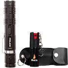 Police Stun Gun Burn Pepper Spray Combo Self Defense M12 Black