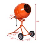 5 0 Cu Ft Portable Concrete Mixer Electric Cement Stucco Mortar Copper Motor