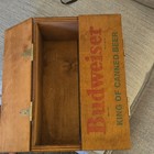 Vintage Budweiser  king Of Canned Beer  Wooden Display Box 