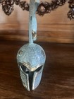 Vintage Greek Helmet Cast Bronze Bell With Swan Shaped Crust  Athens  Greece 