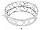  14   Silver Round Metal Geometric Vanity Tray 