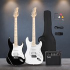Glarry Full Size 39  Gst Electric Guitar With 20w Amp  Carry Bag strap Black