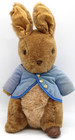Vintage Eden Toys Peter Rabbit Plush Blue Velvet Jacket Brown Slippers  read 