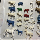 Vintage Marx Farm Playset Figures   People   Animals  49 Piece Lot