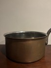 Vintage Matfer Bourgeat Copper Sauce Pan Pot Brass Handle Made In France Heavy