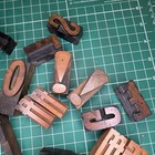 Vintage Mixed Lot Letterpress Printing Printers Blocks Letters Numbers Decor Art