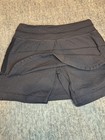 Lululemon Women   s Black Athletic Activewear Skort Pull On Solid Short Size S