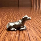 Vintage Rawcliffe Pewter Cow Heifer Minature New Old Stock