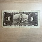 1937 Bank Of Canada  10 Note Bc-24a Osborne-towers King George Vi Circulated