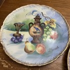 Vintage Japan Set Of Three Handpainted Fruit Themed Collectors Plates Wall Decor