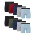 Hanes Men s Super Value Pack Assorted Boxer Briefs  10-pack Soft And Breathable