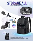 Bowling Ball Bag - Single Ball Backpack With Shoe Bag  Up To Size 16  Padded Hol