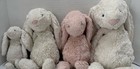 Lot Of 4 Jellycat Original Bashful Cream Pink Blush Bunny Small Medium Large
