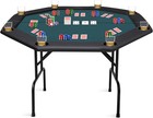 Foldable Texas Holdem Portable With Folding Legs For Card Game And Casino Gam   