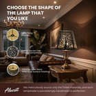 Small Lamp Shade  Alucset Barrel Metal Lampshade With Pattern Of Trees For Table