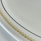 Shenango China Oval Platter White Black Gold 11  Vintage Usa Restaurant Ware