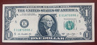 Error Over Inking On The  8  Federal Reserve Note One Dollar Bill