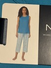 Nwt Nautica Blue Tank Top   Striped Capri Pajama Lounge Set Size Xl