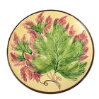 Euc Antique Zell Baden Majolica Grape Leaf Plates 176 Germany 7-5 8  Set Of 2