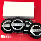 Set Of 4 85mm For Armada Titan Wheel Center Hub Caps Black   Gray 3-3 8  Inch