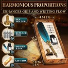 Vintage Feather Quill Pen And Ink Set - Blue 1 Count  pack Of 1   