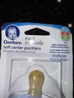 Gerber First Essentials Soft Center Pacifiers 0-6m Latex Blue White New 2 Pack